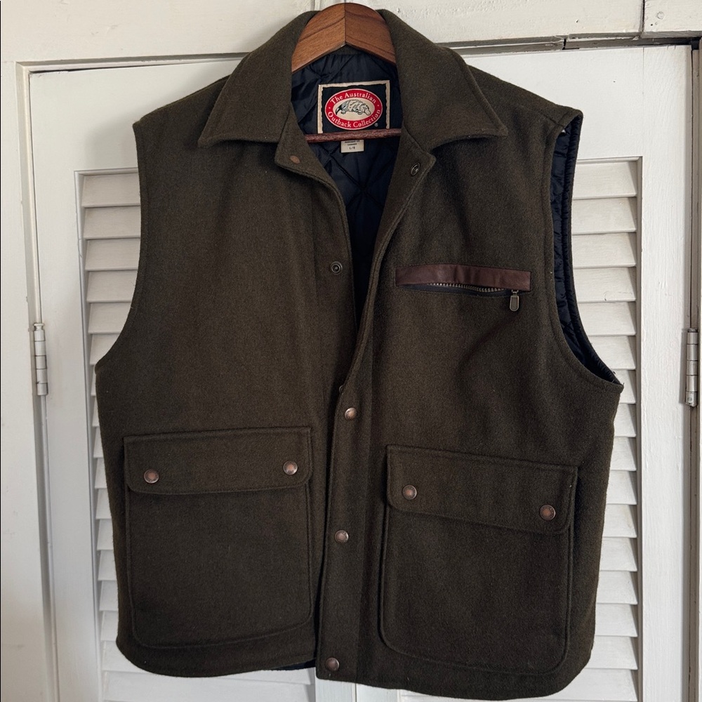 Australian Outback Wool Insulated Utility Vest Made in Canada